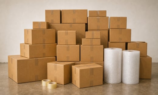 Pack de cajas de cartón para mudanza familiar